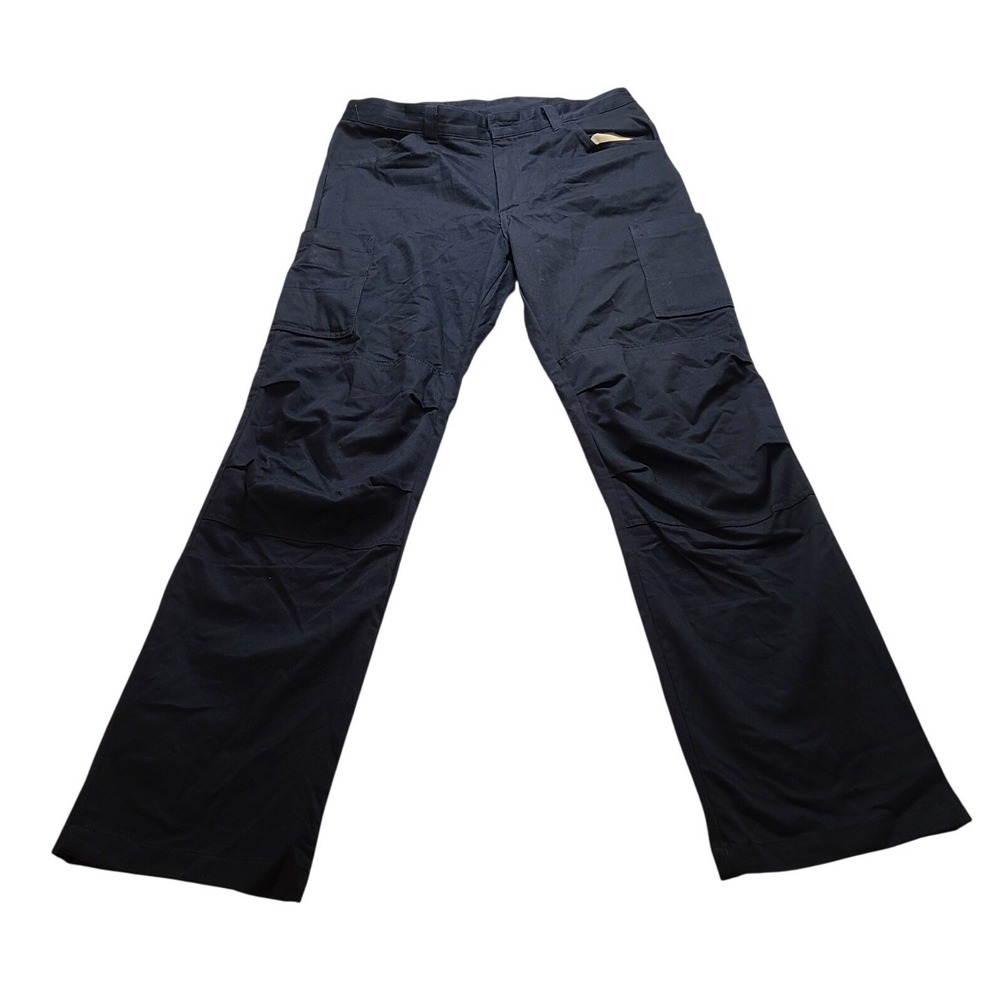 Image Solutions Men's 34x34 Navy Blue Cargo Work Pants Cotton Size Utility